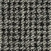 Gray woven fabric texture displays a dense, irregular pattern of raised squares, with heathered tonal variations and a multi-directional weave.